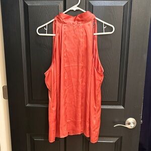 Belldini Vibrant Orange Halter Blouse
